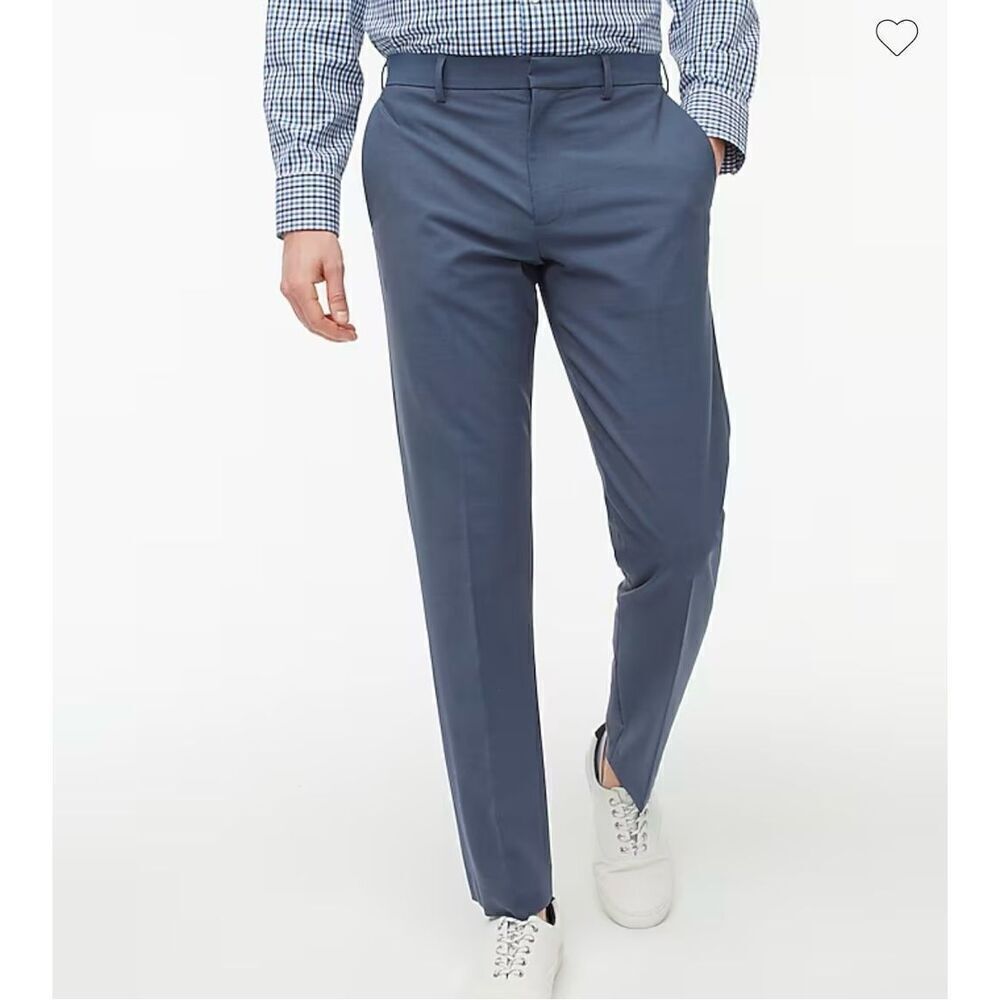 J.Crew Wool Blend Thompson pant In Four Season Wool Lt Blu Sz 33x30 NWT